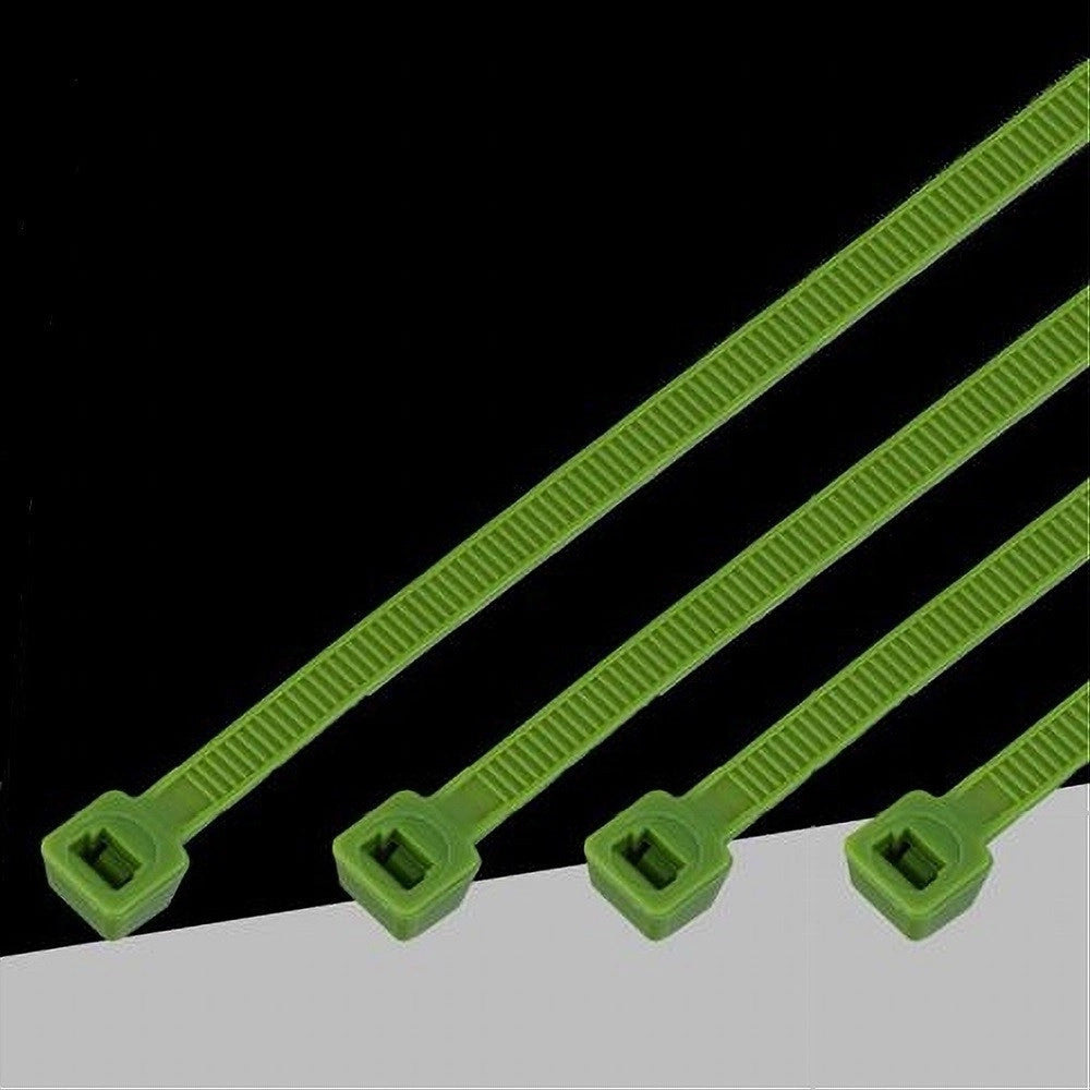 Trade Shop - Set 100 Pz Fascette Serracavo Autobloccanti In Nylon Verde 4.8mmx200mm 48-200-v -