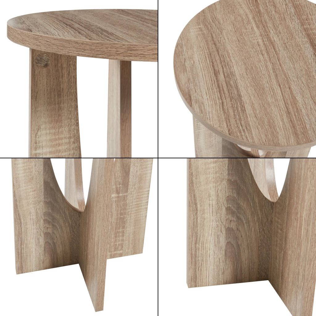 Tavolino laterale 57 x 38 cm effetto rovere 03_0010952