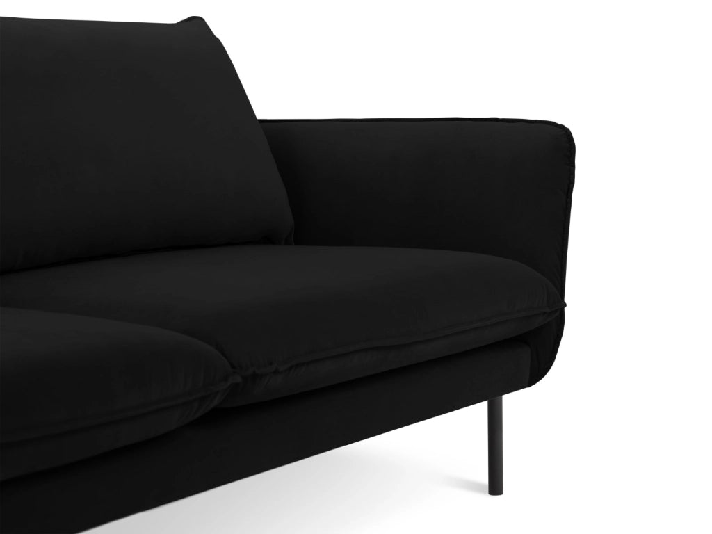 Cosmopolitan Design - Divano "Vienna" 3 posti in velluto nero 