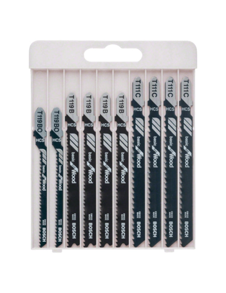Set di 10 Lame per seghetto alternativo BOSCH Basic for Wood (2 607 010 629)