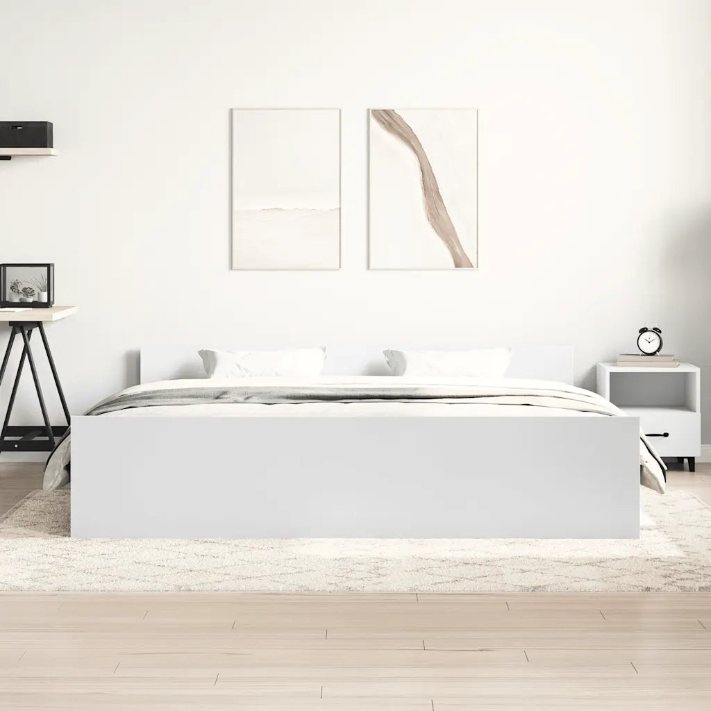 Giroletto con Testiera e Pediera Bianco 200x200 cm 3203733