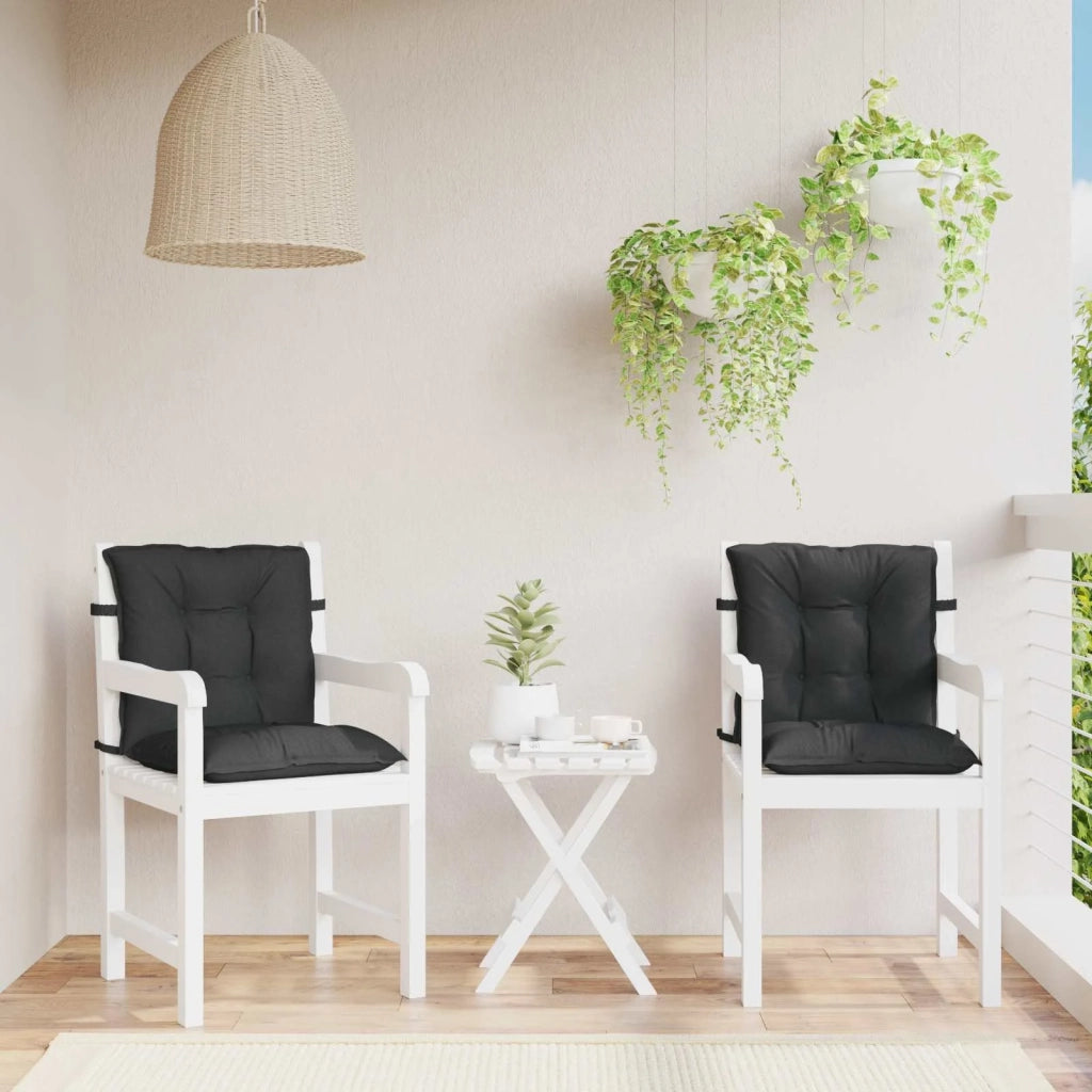 Set di Cuscini per Sedia Bassa 2 pcs Melange Nero 4002400