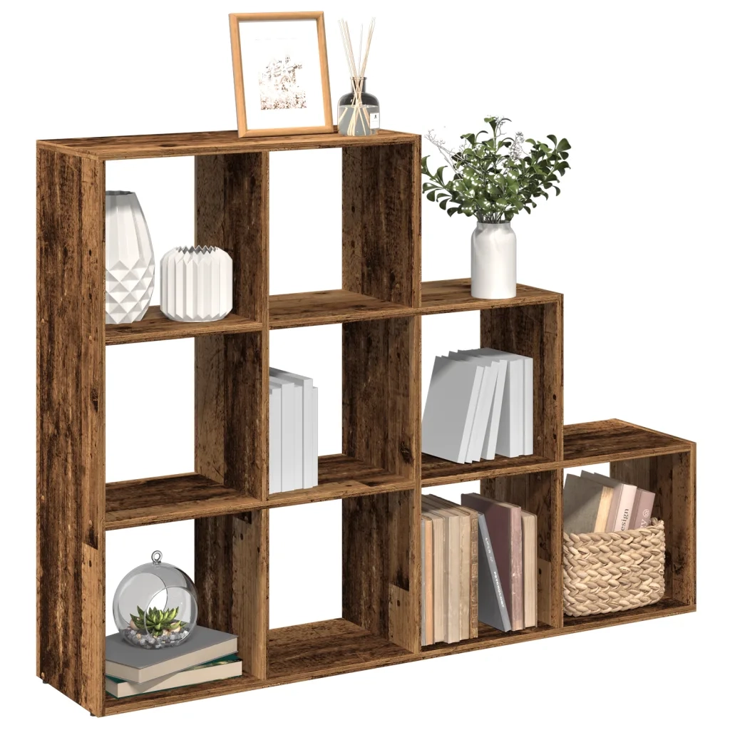 Libreria a 3 Ripiani-Scaffale per Libri-Mobile di Stoccaggio Legno Vecchio 137,5x29x103,5 cm Truciolato