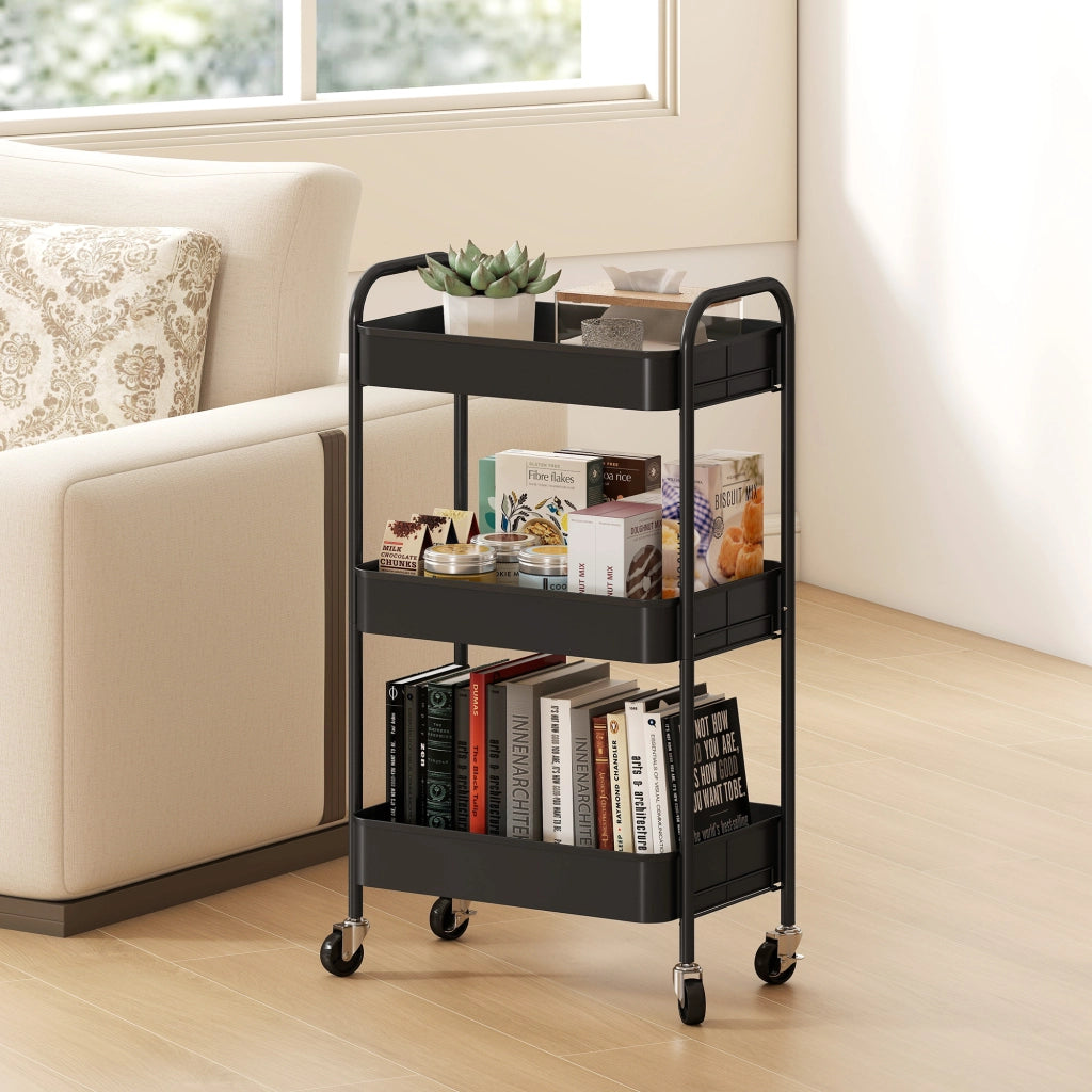 Carrello Multiuso ¨C Zephmum ¨C Nero 45x30,6x79