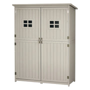 Casetta da Giardino in Legno Massello ¨C Minimal ¨C Grigio 127,5x50x164 cm