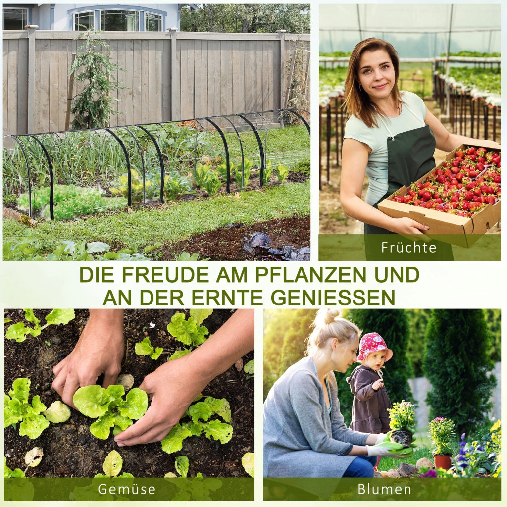 Serra da giardino con porta ¨C zephmum ¨C trasparente e verde 350x100x80 cm