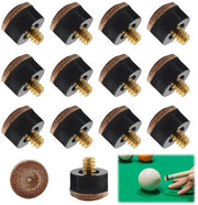Punte per biliardo in pelle di alta qualità - 12 mm - punte a viti - alta durata - miglioramento dell'esperienza di gioco - adatto per biliardi...