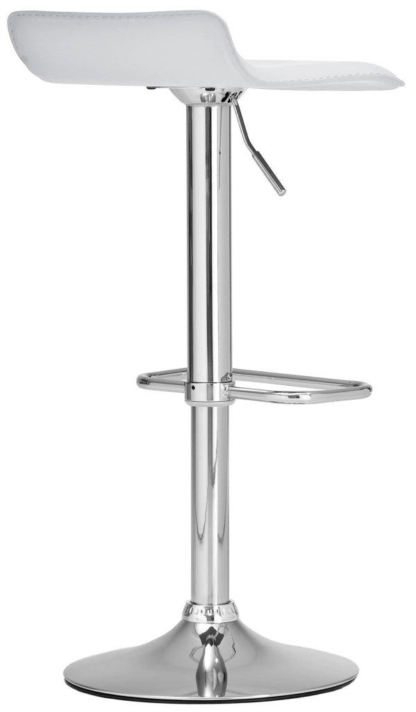 Sgabello bar Dyn in similpelle bianco