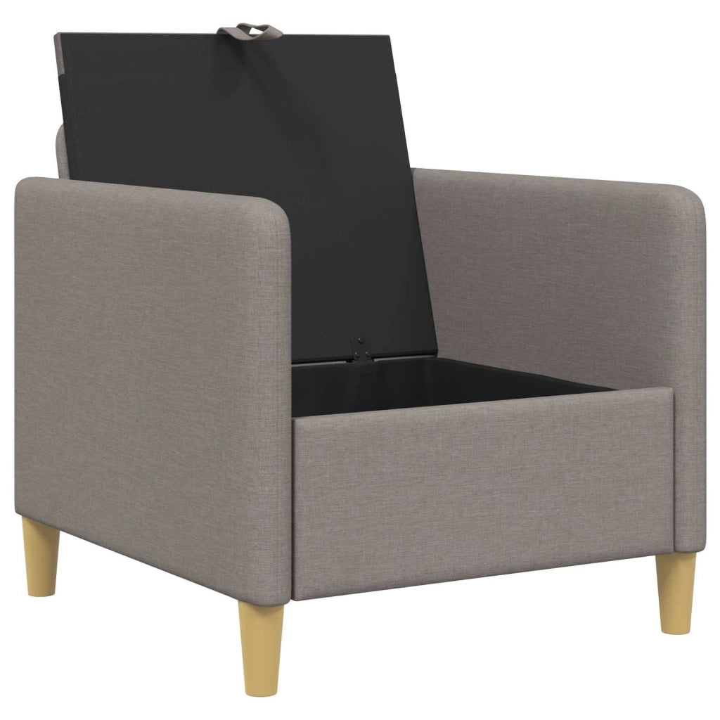 Divano con Storage Tortora 72 x 78 x 87 cm Poliestere 42036869