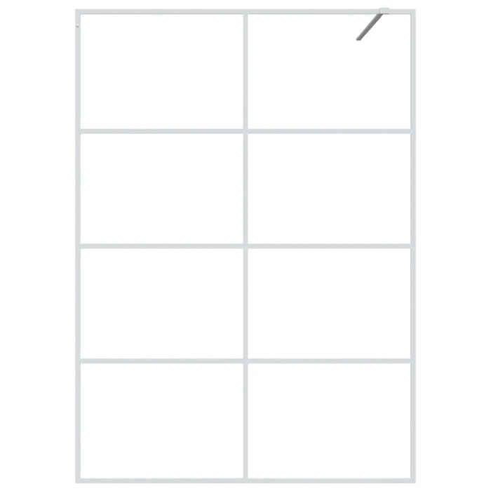 Parete Doccia Walk in Bianca 140x195 cm Vetro Trasparente ESG cod mxl 33097