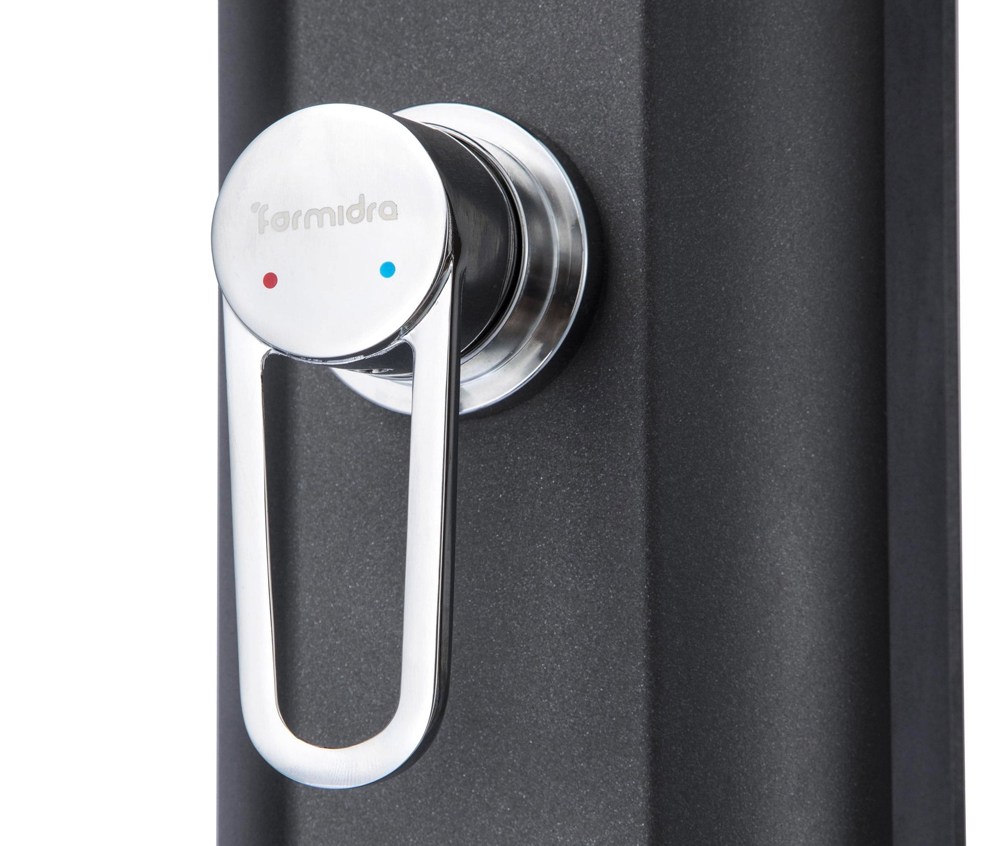 Mini Doccia Solare da Giardino 20L Miscelatore Lavapiedi e Doccetta Grigio Metallizzato