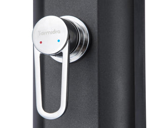 Mini Doccia Solare da Giardino 20L Miscelatore Lavapiedi e Doccetta Verde Reseda