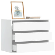 vidaXL Cassettiera Bianca 80x41x58 cm in Legno Multistrato