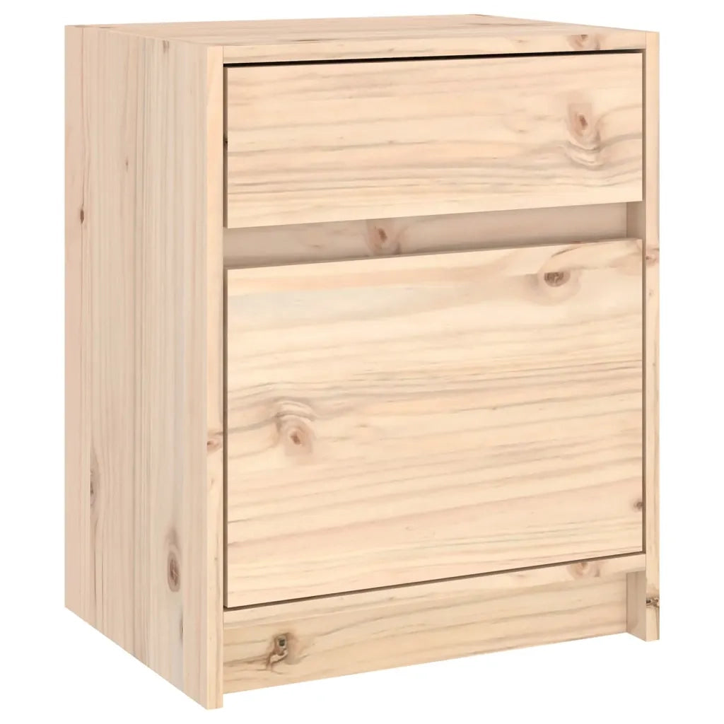 Comodini 2 pz-Set di 2 Tavolino da notte 40x31x50 cm in Legno Massello di Pino