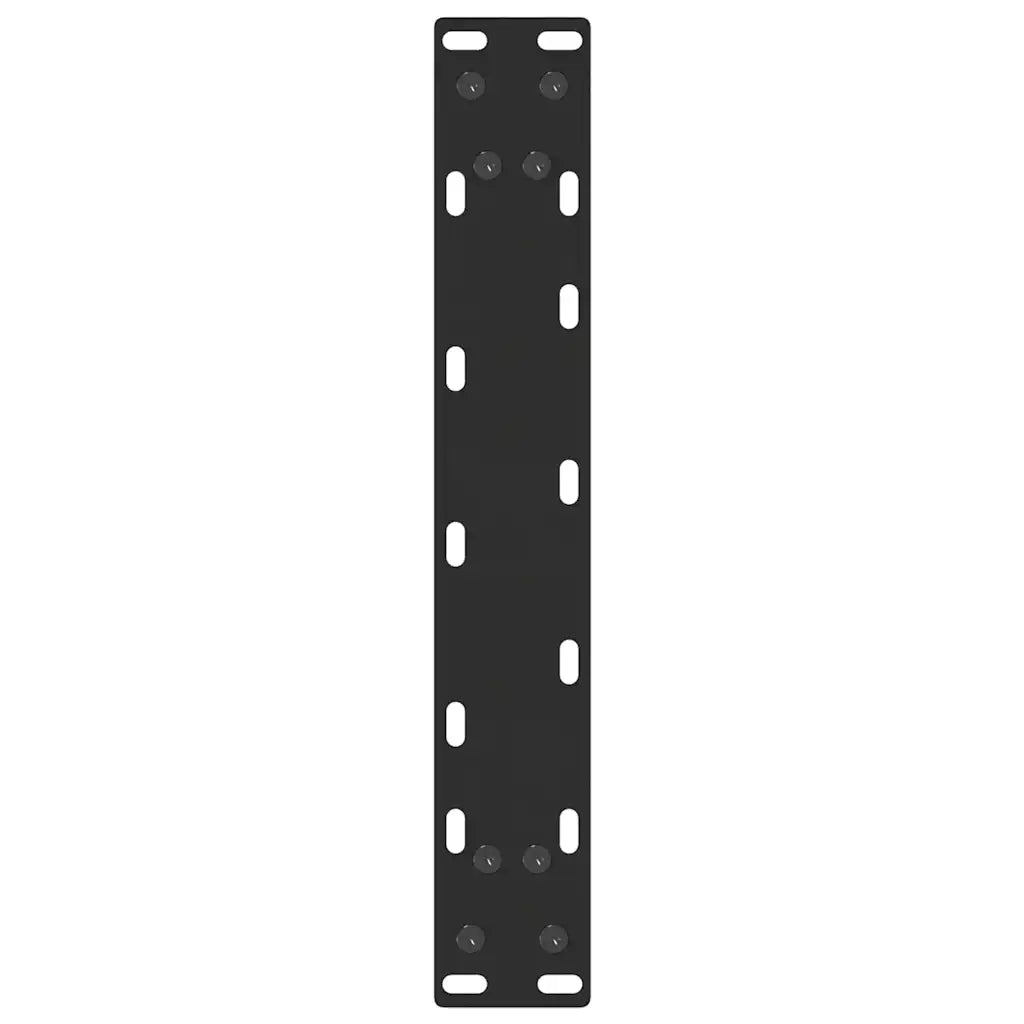 Gambe per Tavolo Consolle a Forma di U 2 pz Nere 38x(72-73) cm Acciaio 4013172