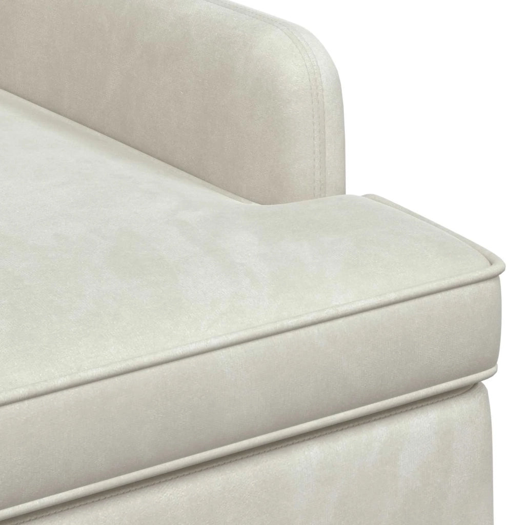 Loveseat con bottoni imbottiti Crema 111 x 65 x 79 cm Velluto 42041851
