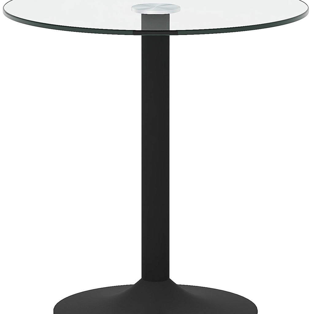 Tavolo da Bar Rotondo ¨C MINIMAL ¨C Piano in Vetro Temperato, ?89x92 cm