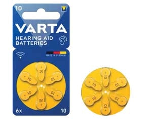 Pila Specialistica a Pastiglia per Apparecchi Acustici Varta 10 Cod 201827
