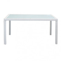 Tavolo Azore 150x90 cm in Wicker Bianco