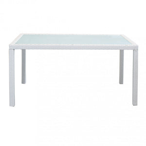 Tavolo Azore 150x90 cm in Wicker Bianco
