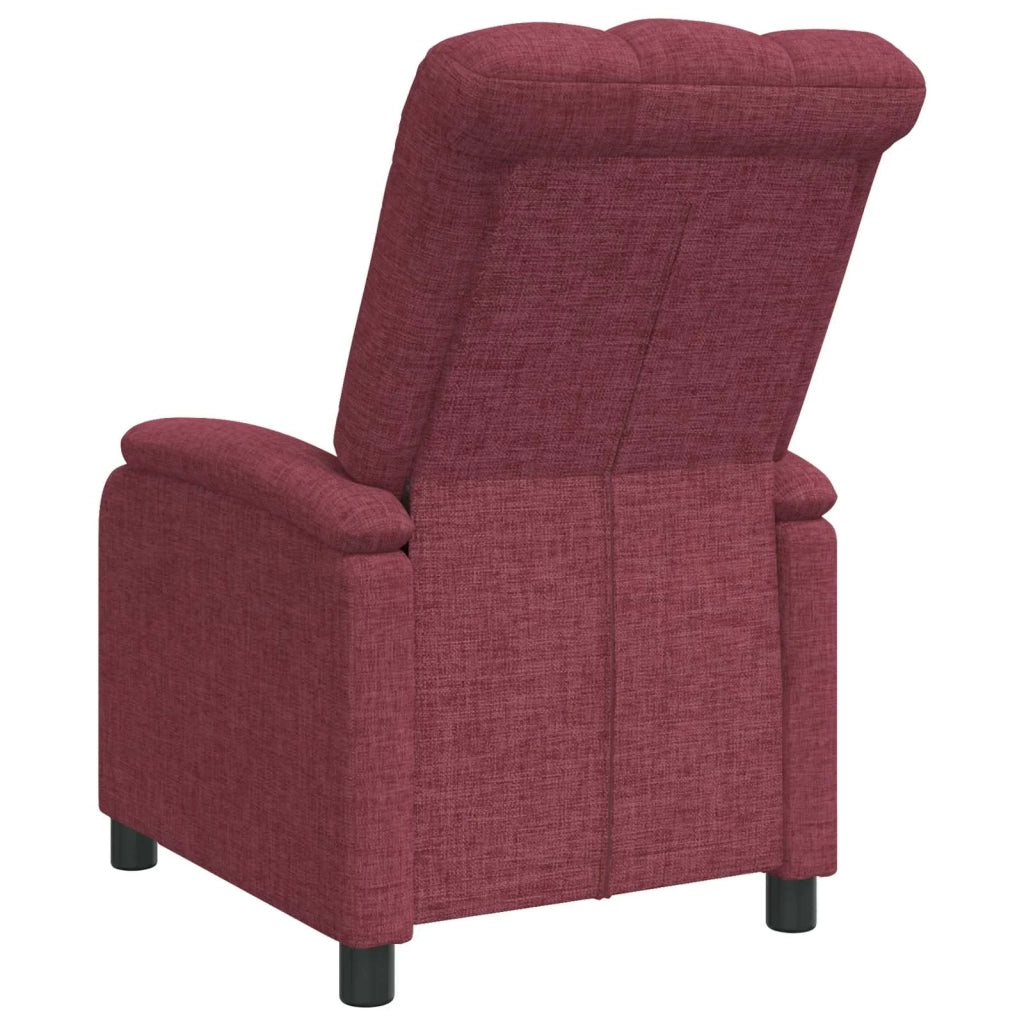 Divano Sedia-Poltrona reclinabile Rosso Vino Tessuto 427792