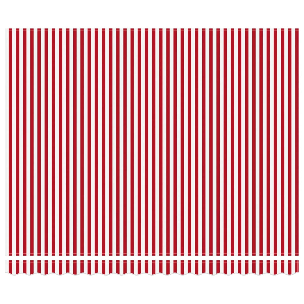 Tenda Retrattile Rosso e Bianco 400 × 300 cm Tela e Alluminio 3420201