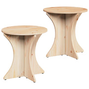 2 pz Tavolino da salotto | Tavolino da caff¨¨ | Tavolino da Soggiorno Naturale Legno di pino massello