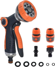 Kit di Avvio Multi Spray Secchio da Acqua - 8 Funzioni Bocchetta di Spray Pistola da Acqua Connettore di Tubo per Piante, Lavaggio di Auto, Docce e Animali da Compagnia