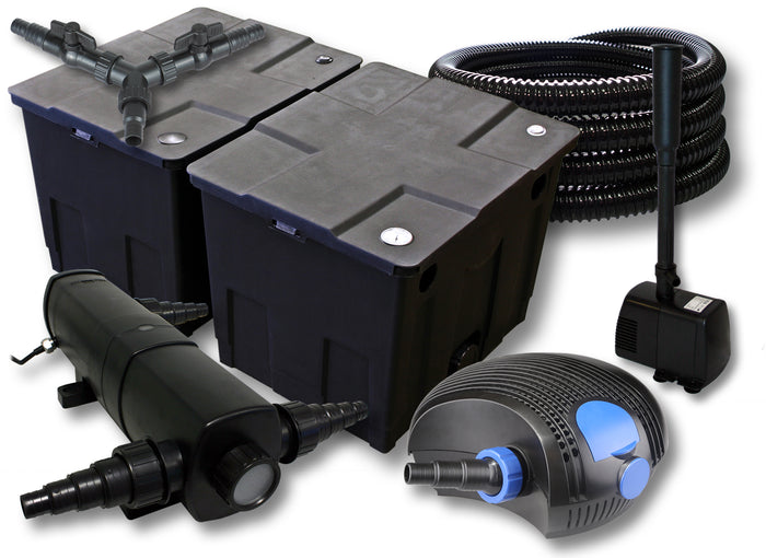 set per laghetti filtro 60000l chiarificatore 36W pompa 100W tubo 25m pompa fontana