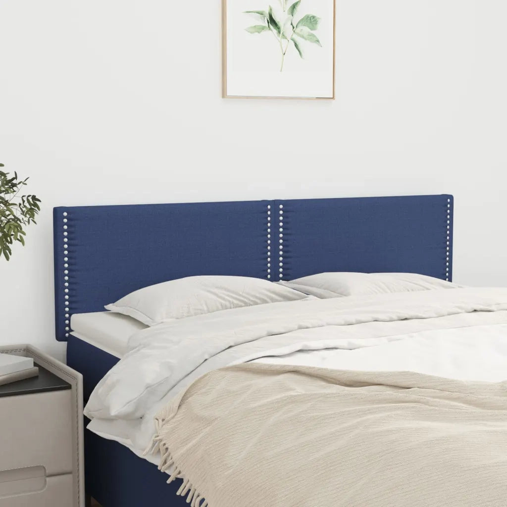 Testiera | Testata Blu 144x5x78/88 cm in Tessuto