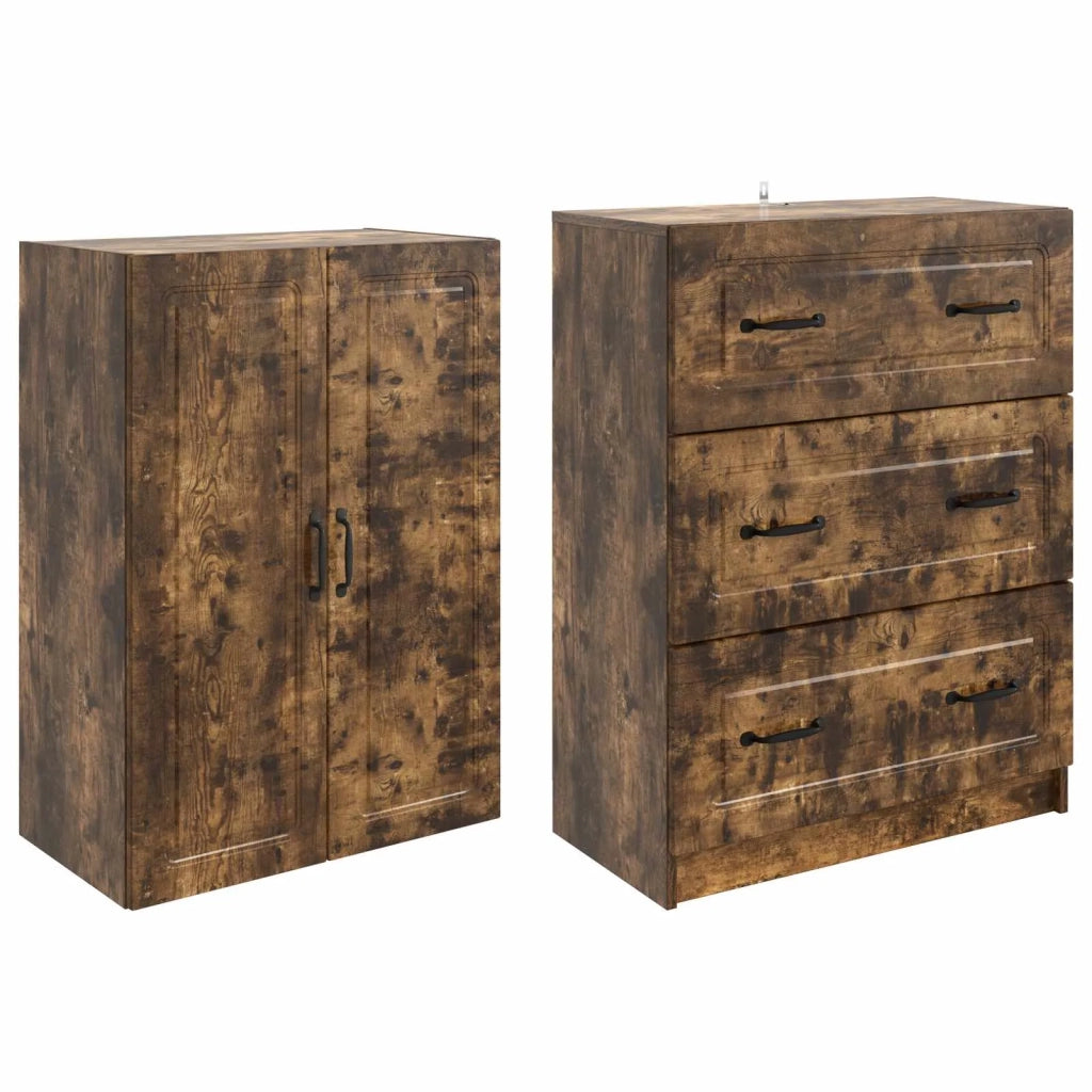 Set di armadi 2 pcs Rovere Fumo 66 x 34,5 x 87 cm 3416966