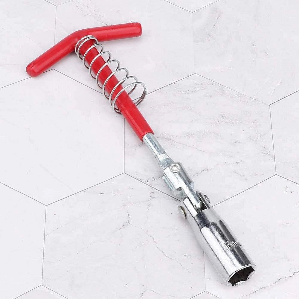 Trade Shop - Chiave Per Candele Regolabile Impugnatura A T Riparazione Auto Presa Candela 16mm -