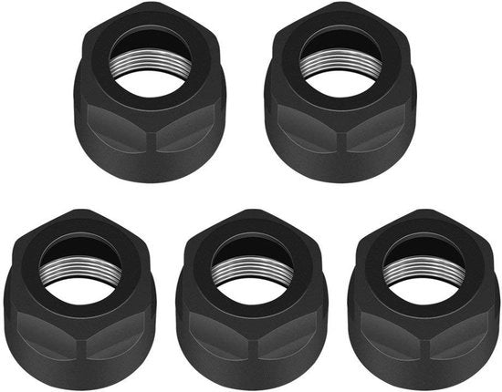 Set di 5 spannmoi ER16A - Moi zeskant - Macchina da tornio CNC - Duraturo - Resistente alla ruggine - Liscio preciso - Moi a spinta