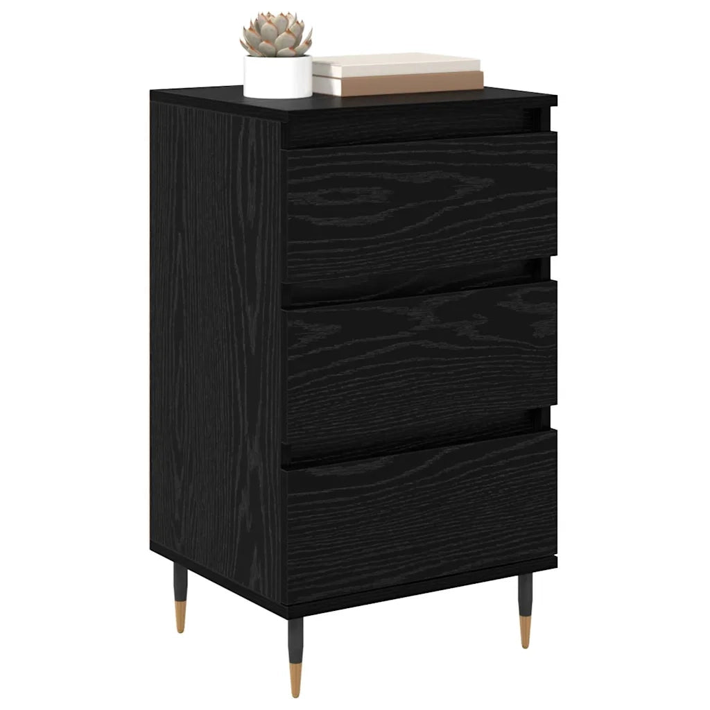 Credenza-Buffet-Armadio da cucina Rovere nero 35 x 40 x 70 cm Legno multistrato 802910