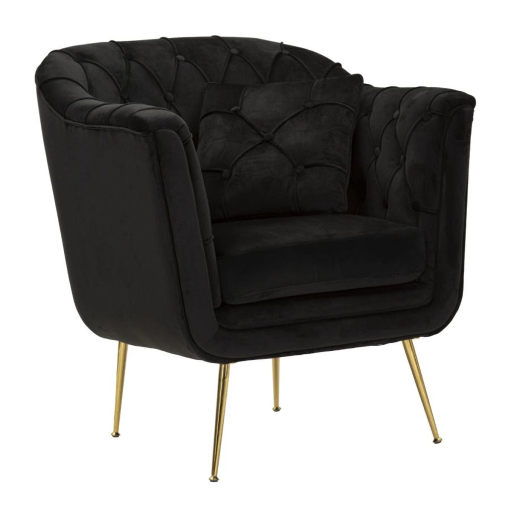 Poltrona VKH897, Nero, Poliestere, 88x83x91 cm
