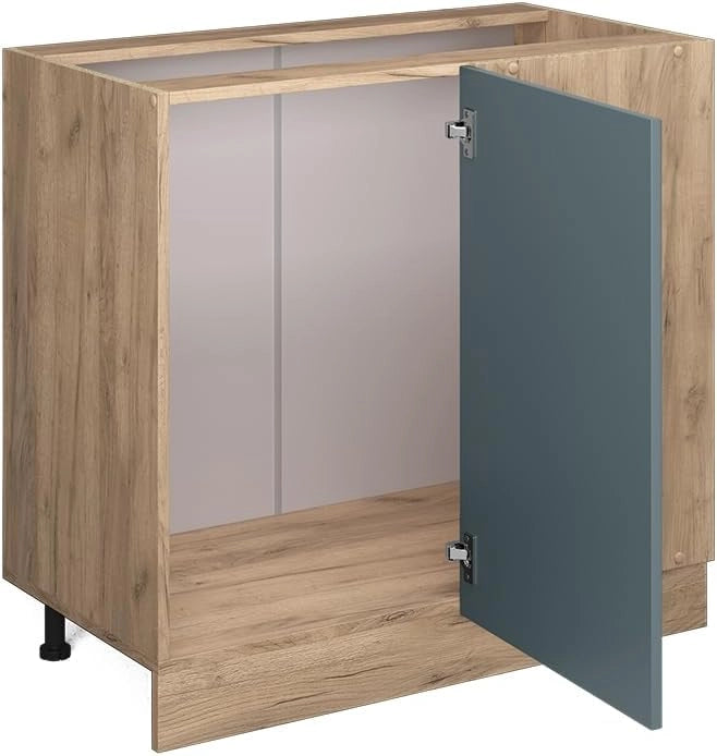 Mobile ad angolo cucina R-Line, Grigio-blu, 86 cm senza piano di lavoro, per la libera combinazione all'interno di sistemi cucina modulari
