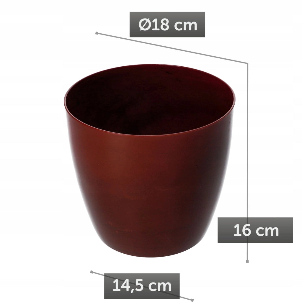 Coprivaso KADAX da 18 cm, vaso da fiori in marmo marrone, supporto per fiori da soggiorno