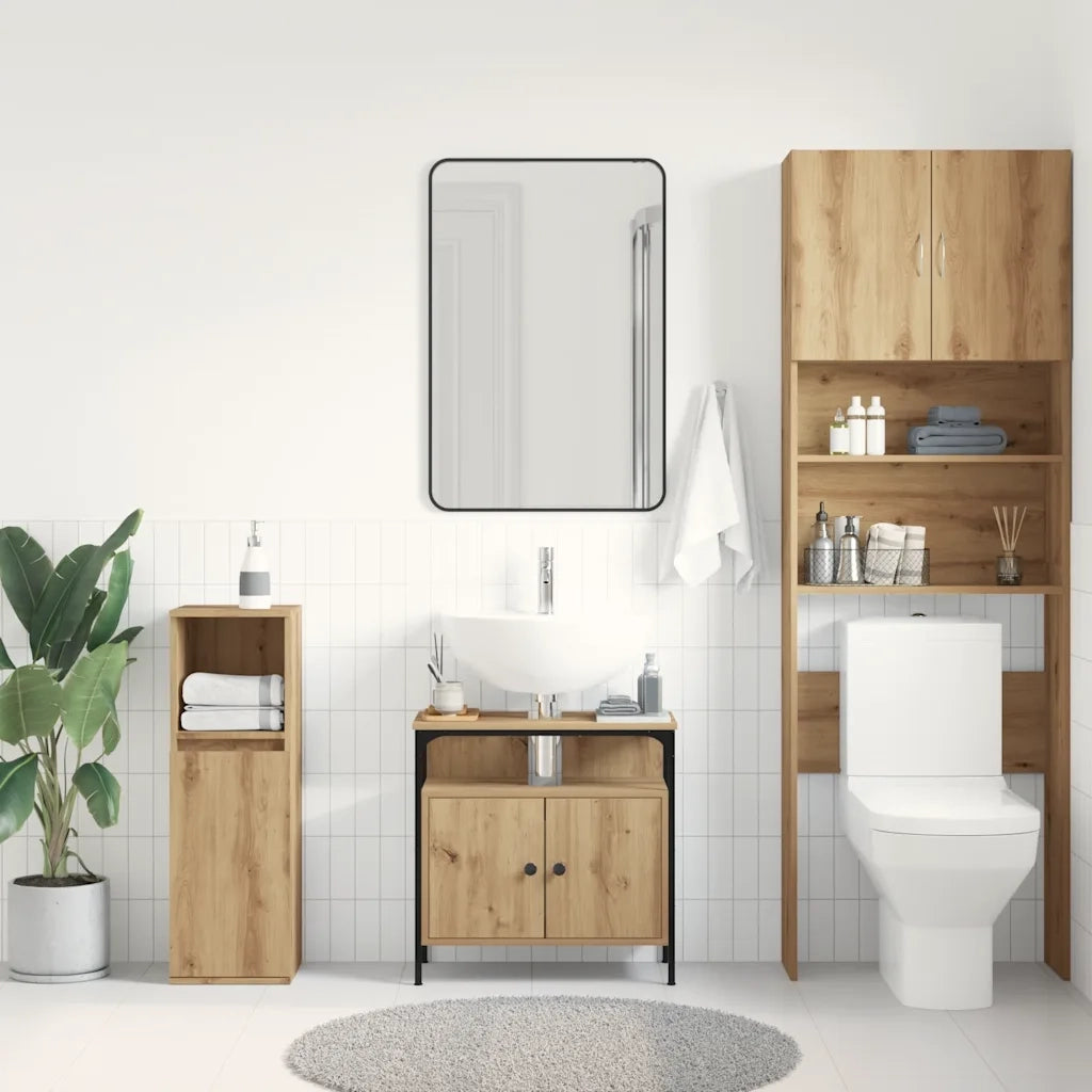vidaXL Mobile Lavabo Bagno Rovere Artigianale 60x30x60cm Truciolato