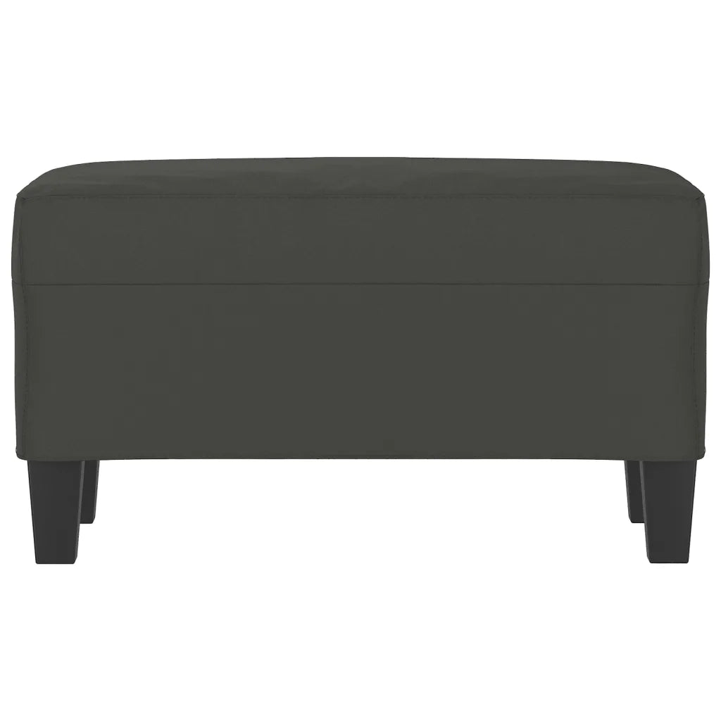 Panca-Sgabello grigio scuro 70x35x41 cm in Microfibra