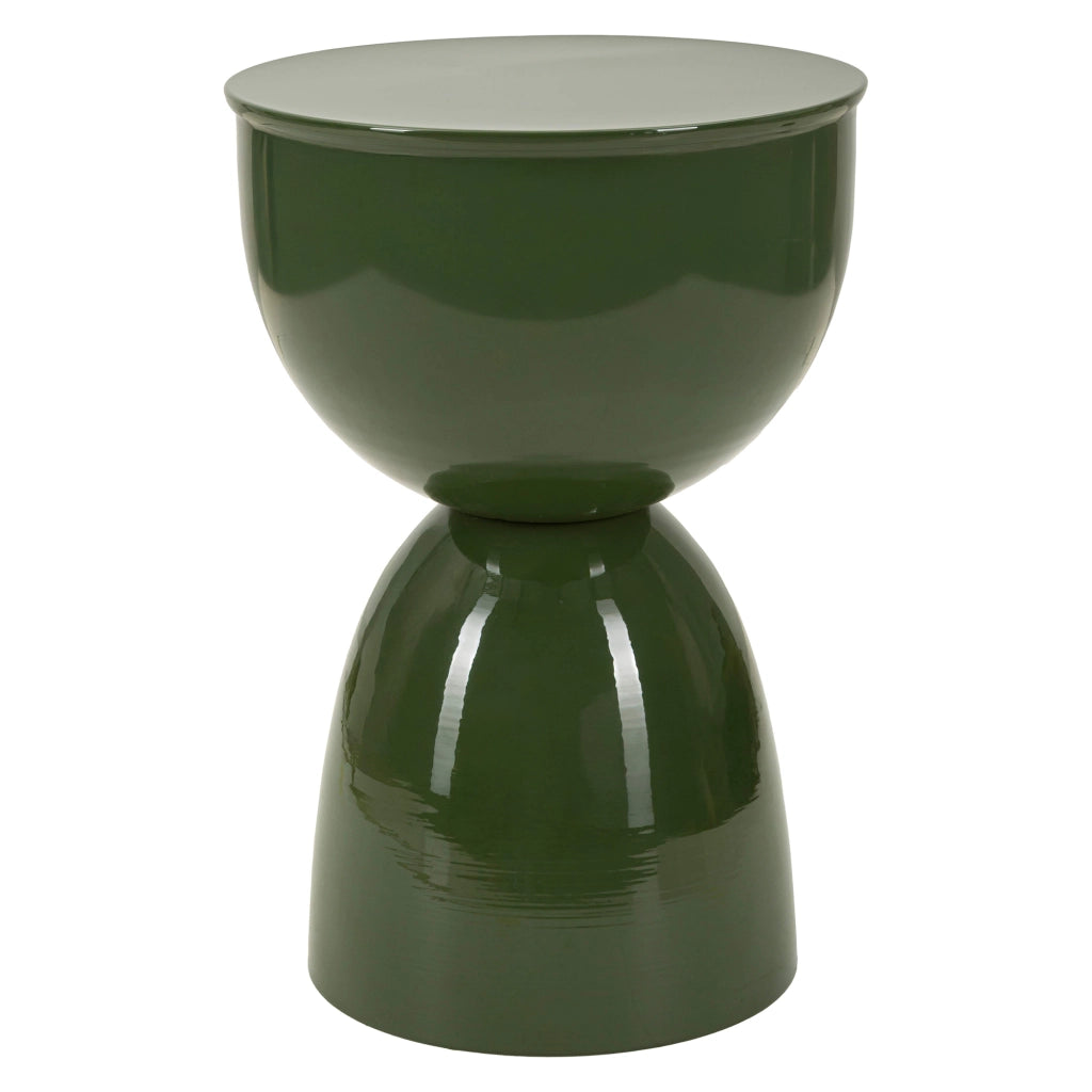 Gorkha, Tavolino da Salotto Forma Rotondo, 33x50x33h cm Verde