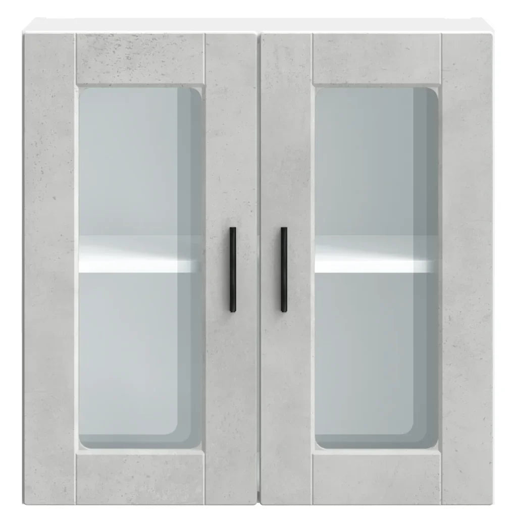 Mobiletto da cucina a parete pratico e di design 60 x 31 x 60 cm realizzato in legno composito color grigio cemento 02_0050426
