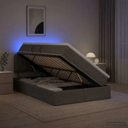 Letto con contenitore LED e materasso Grigio Scuro 120 x 200 cm 3459118