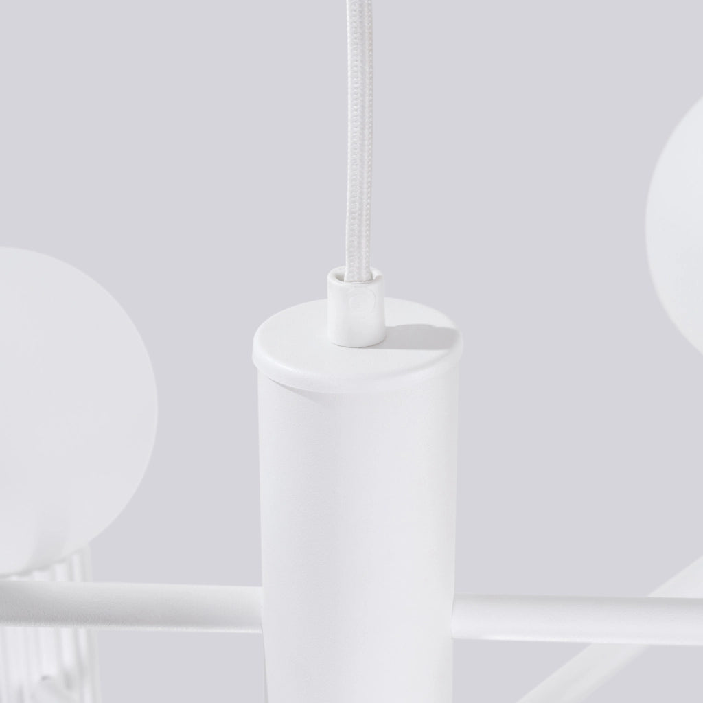 Lampadario moderno bianco sfere vetro 6xG9 SFERA Pure Lume