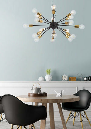 Lampada pendente Loft in Metallo Jackson Nero