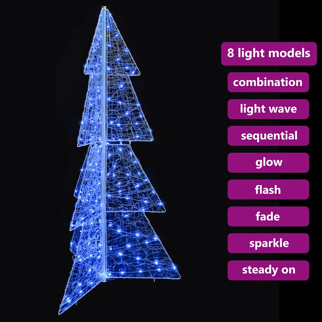 Albero di Natale | Decorazioni natalizie con 160 LED Blu 150 cm Acrilico
