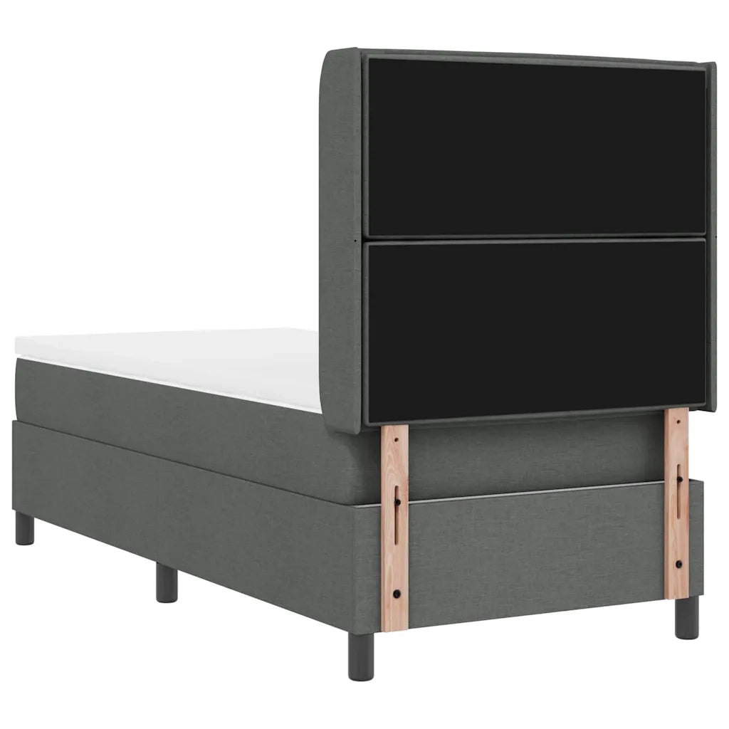 Letto a Sorgente LED Grigio scuro 90 x 190 cm Tessuto 3343414