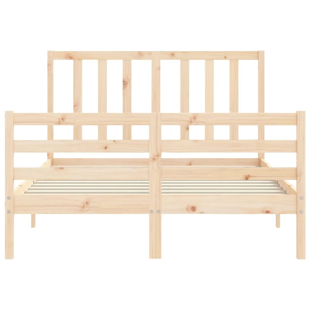 Giroletto con Testiera Small Double-Struttura Letto in Legno Massello 744345