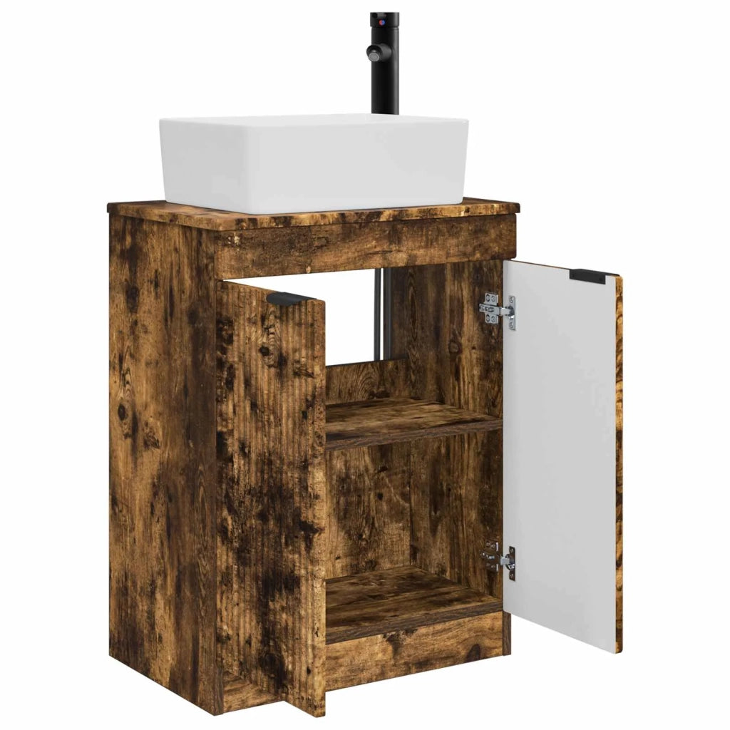 Mobile da bagno con lavabo Rovere Fumo 54 x 35 x 83 cm