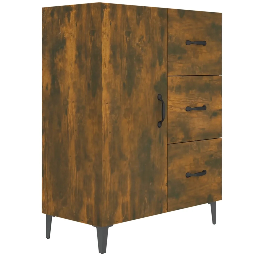 Credenza-Buffet-Armadio da cucina Rovere Fumo 69,5x34x90 cm in Legno Multistrato 650681