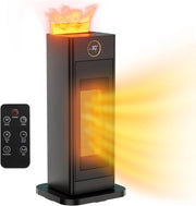 Termoventilatore piccolo con funzione di umidificazione e luce ambientale, 2000 W, riscalda rapidamente, silenzioso, timer 12 ore, 3 modalità, protezione antiribaltamento, riscaldamento elettrico con